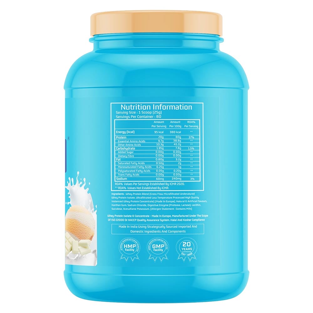 3 - Myfitness 100% WHEY-H2O Protein Isolate,  4.4 lb  Vanilla Fusion 