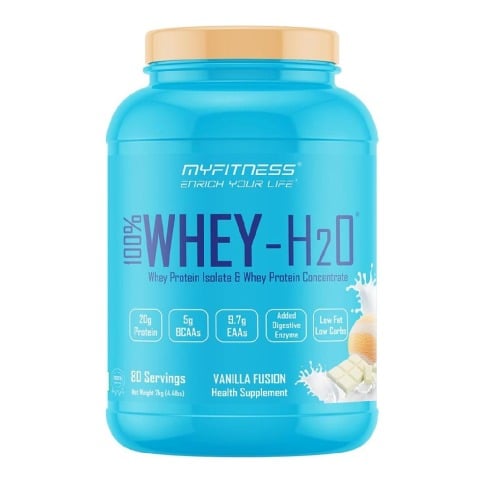 1 - Myfitness 100% WHEY-H2O Protein Isolate,  4.4 lb  Vanilla Fusion 