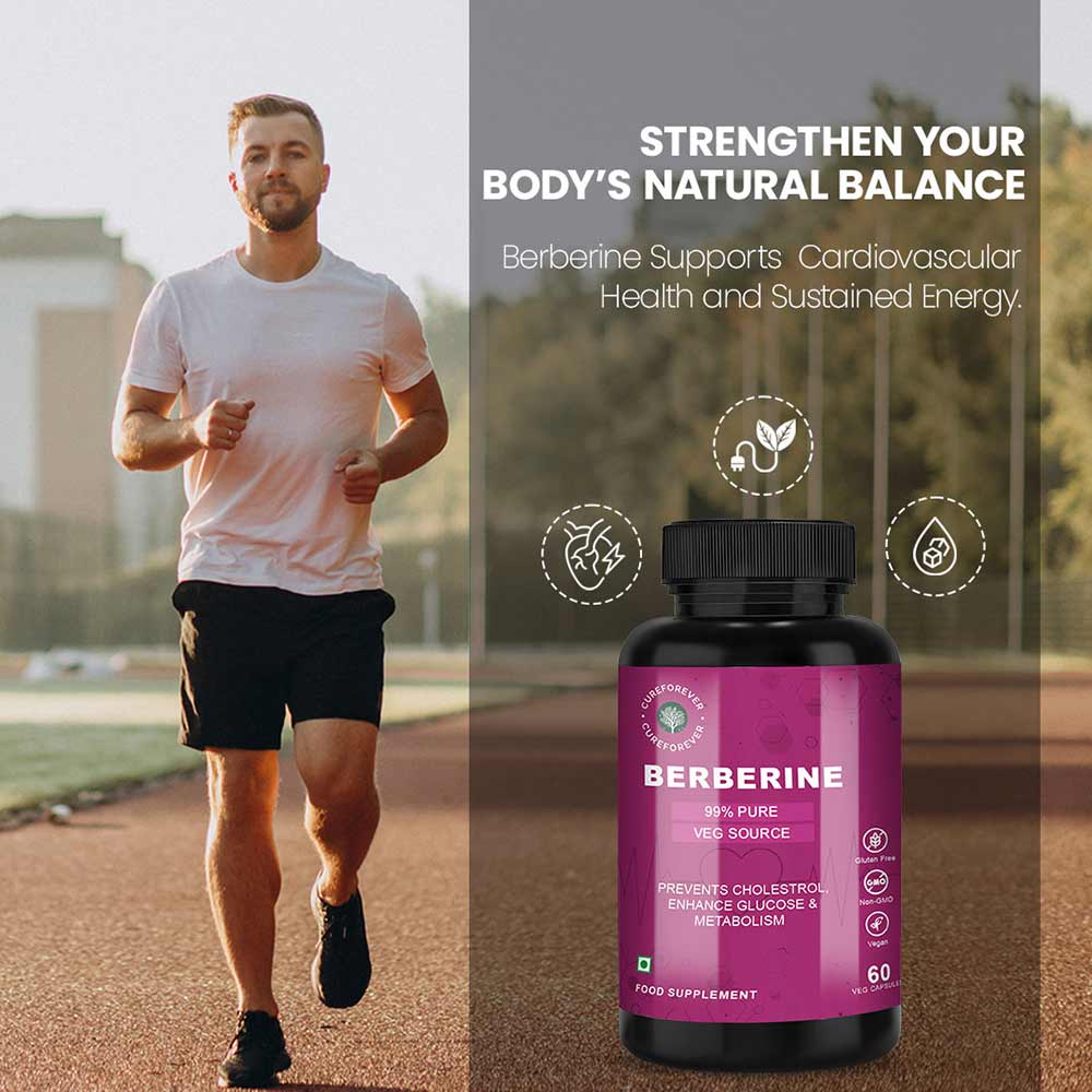 6 - CUREFOREVER Berberine 1000mg,  60 veggie capsule(s) 