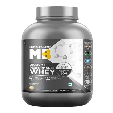 11 - MuscleBlaze Biozyme Performance Whey,  4.4 lb  French Vanilla Creme 