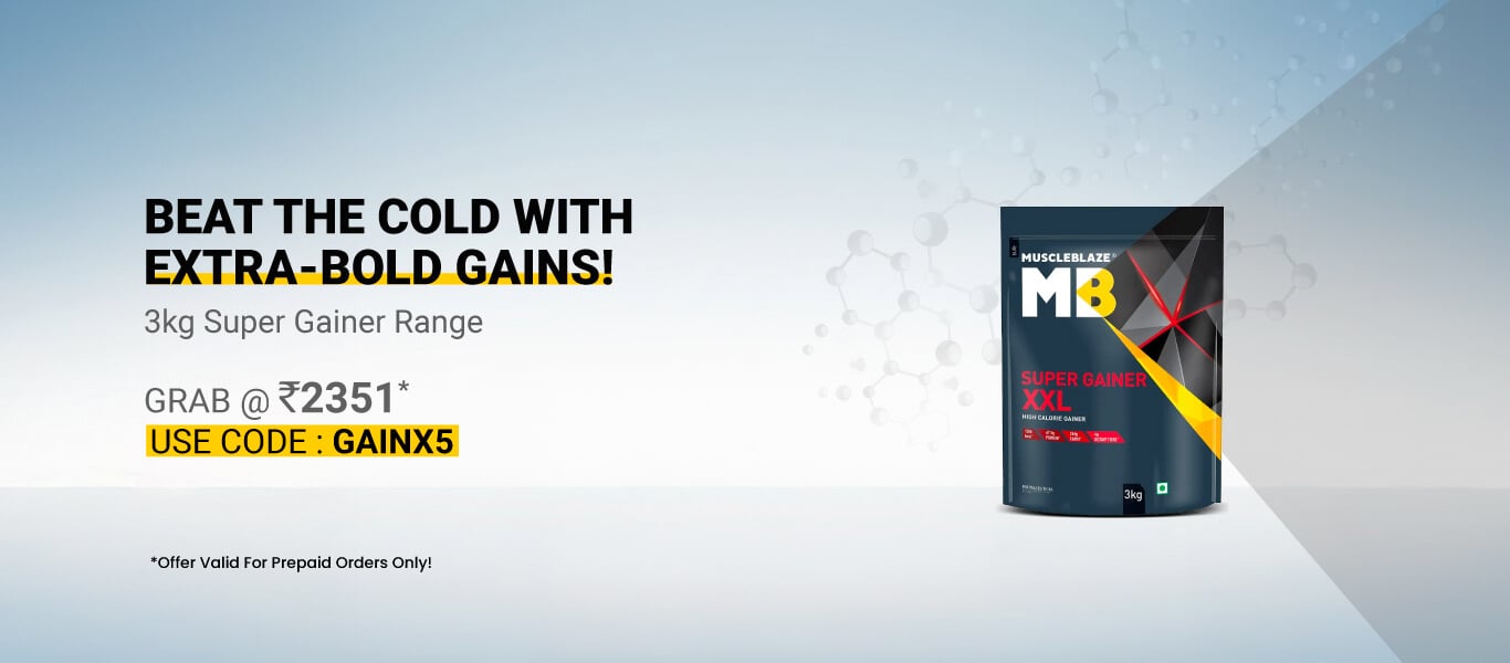 3kg Super Gainer Range @ 2351 using GAINX5