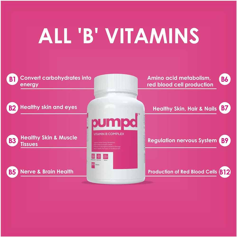 3 - Pumpd Vitamin B Complex,  120 tablet(s)  Unflavoured 