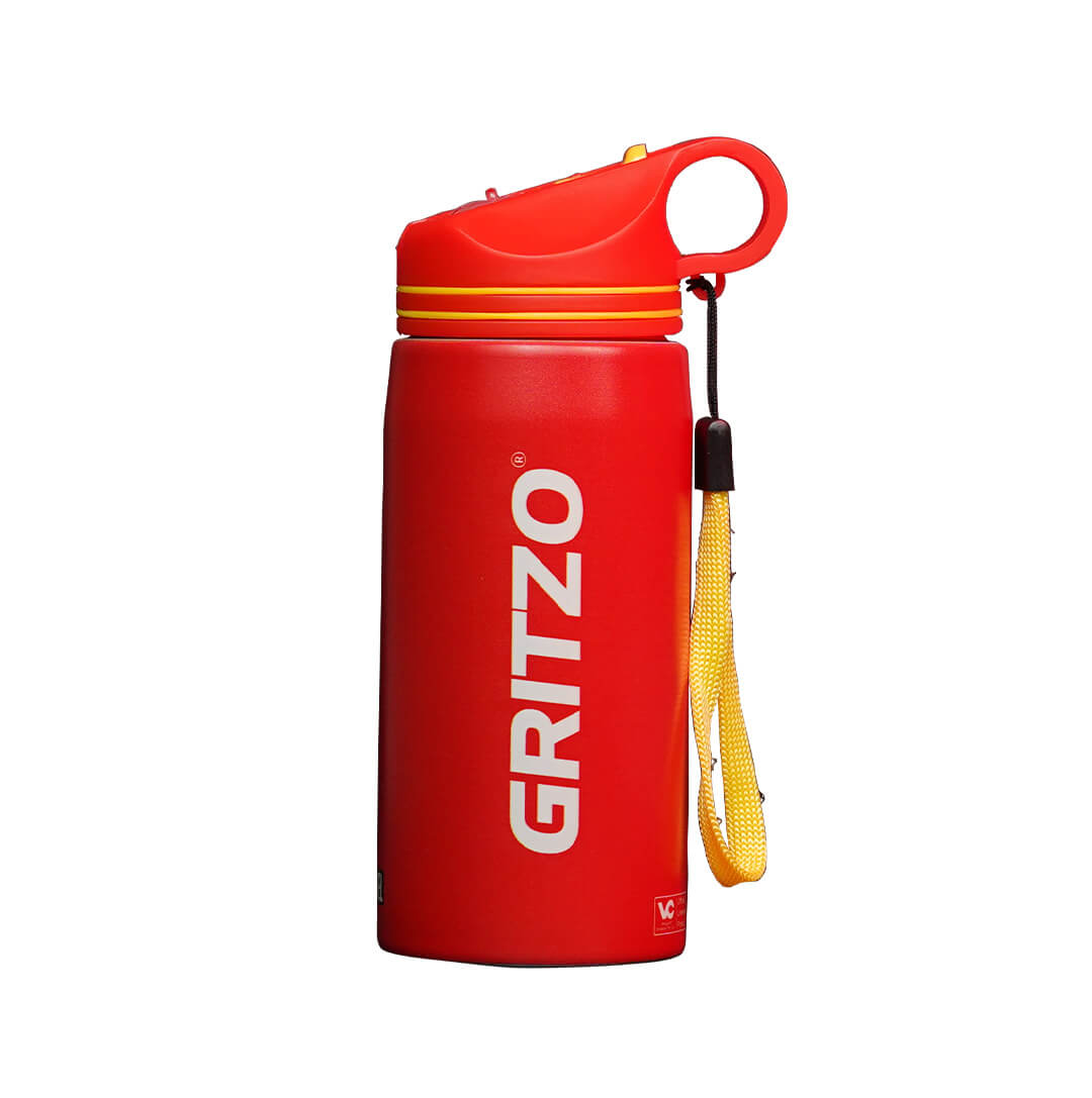 2 - Gritzo Ironman Sipper,  Red  500 ml