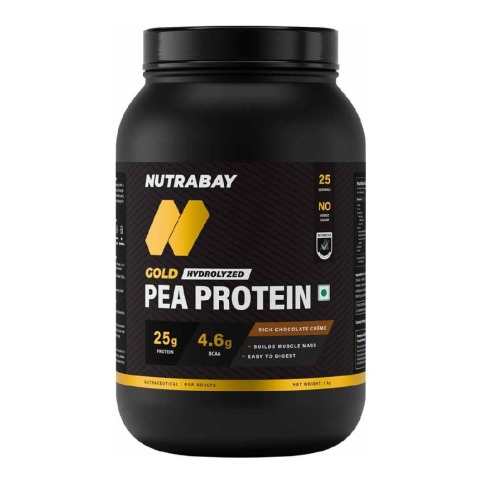 1 - Nutrabay Gold Pea Protein,  2.2 lb  Rich Chocolate Creme 