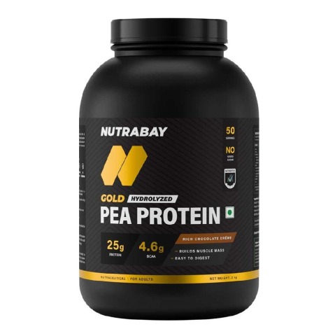 1 - Nutrabay Gold Pea Protein,  4.4 lb  Rich Chocolate Creme 