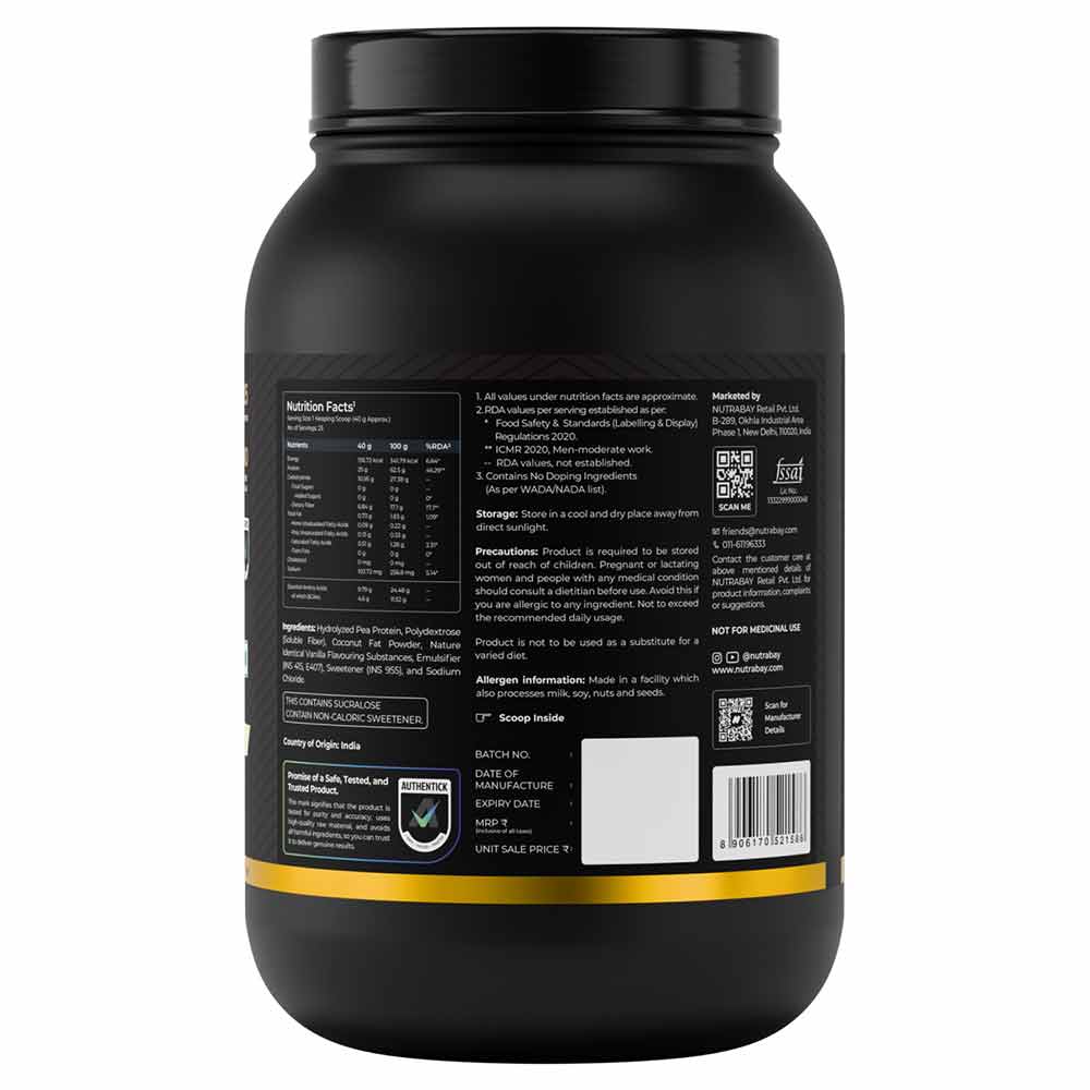 7 - Nutrabay Gold Pea Protein,  2.2 lb  French Vanilla 