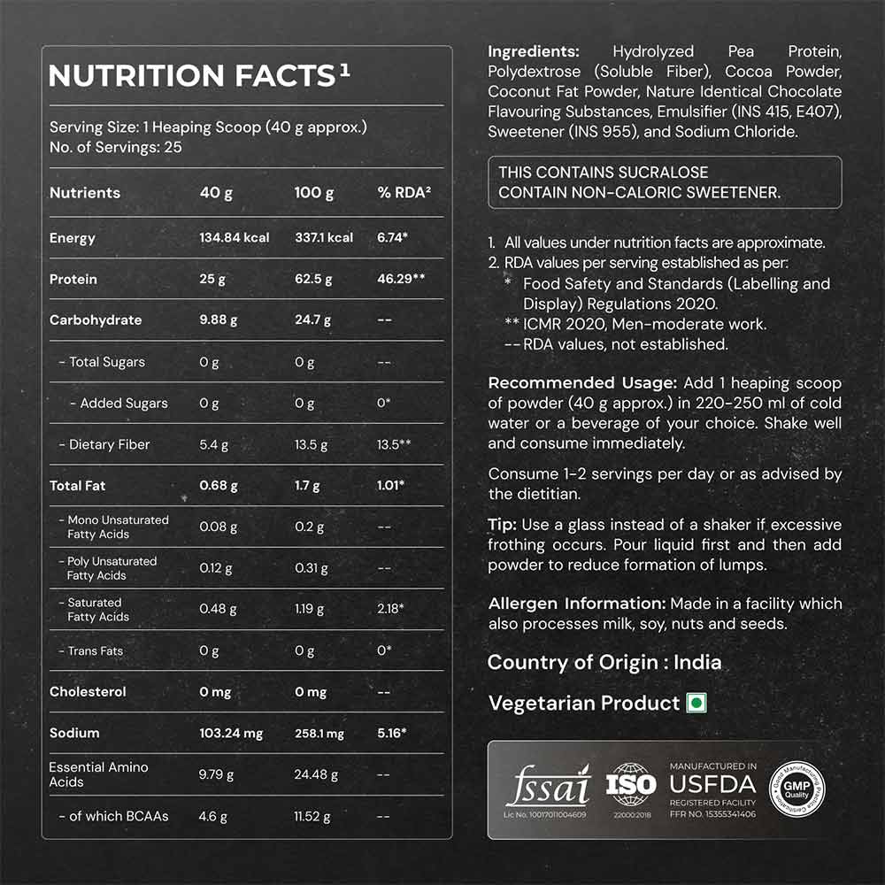 5 - Nutrabay Gold Pea Protein,  2.2 lb  Rich Chocolate Creme 