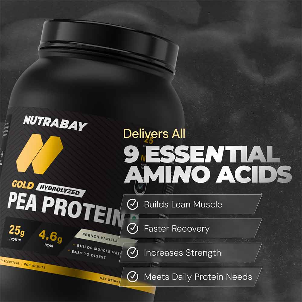 3 - Nutrabay Gold Pea Protein,  2.2 lb  French Vanilla 