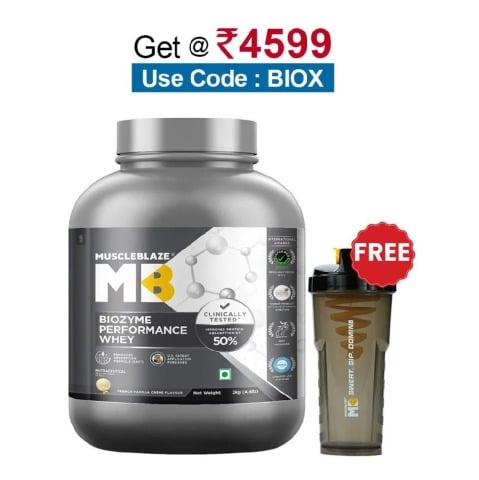 MuscleBlaze Biozyme Performance Whey,  4.4 lb  French Vanilla Creme 