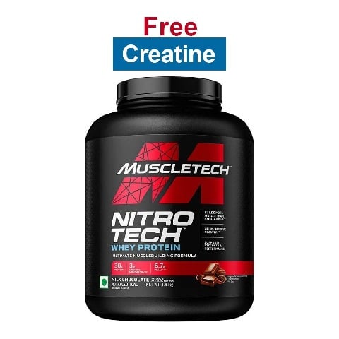 MuscleTech NitroTech Whey Protein, 4 lb Milk Chocolate - India