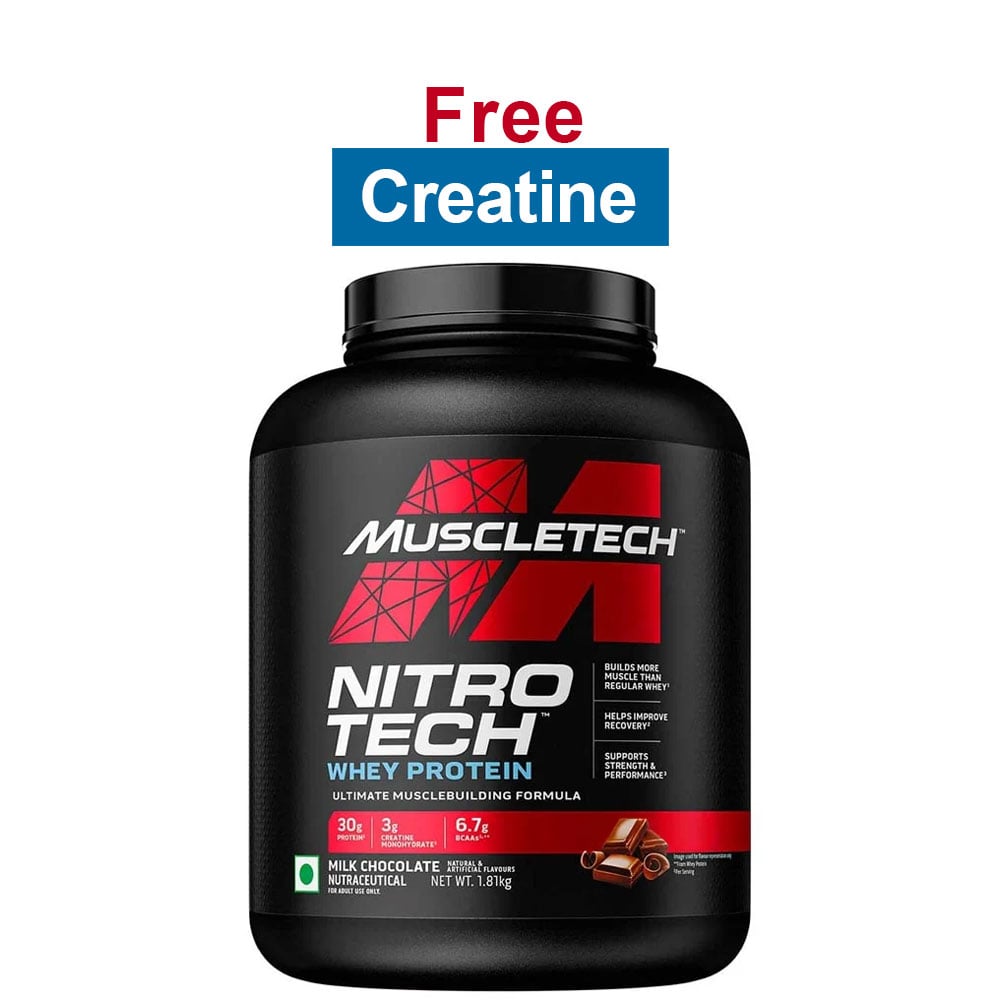 MuscleTech NitroTech Whey Protein, 4 lb Milk Chocolate - India