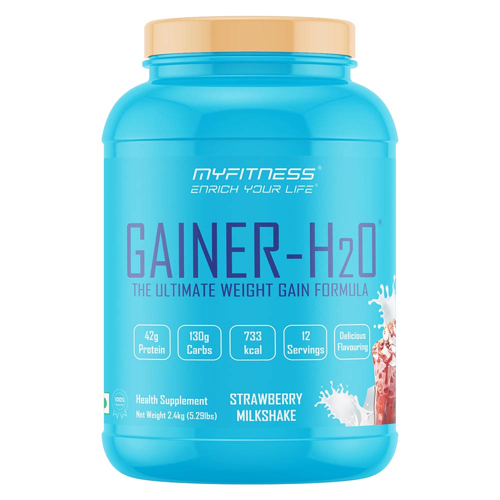 1 - Myfitness Gainer-H2O,  5.29 lb  Strawberry Milkshake 