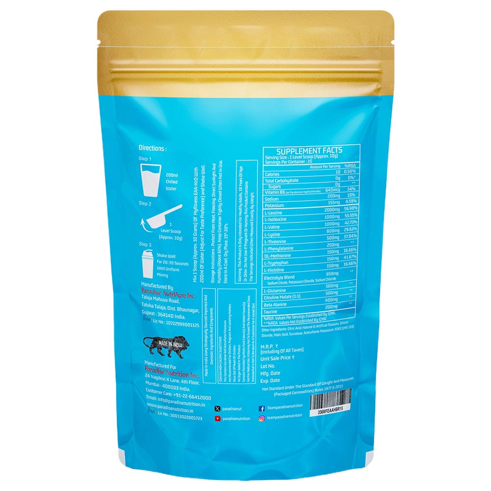 2 - Myfitness EAA-H2O,  Blue Raspberry  0.33 lb  15 Servings 