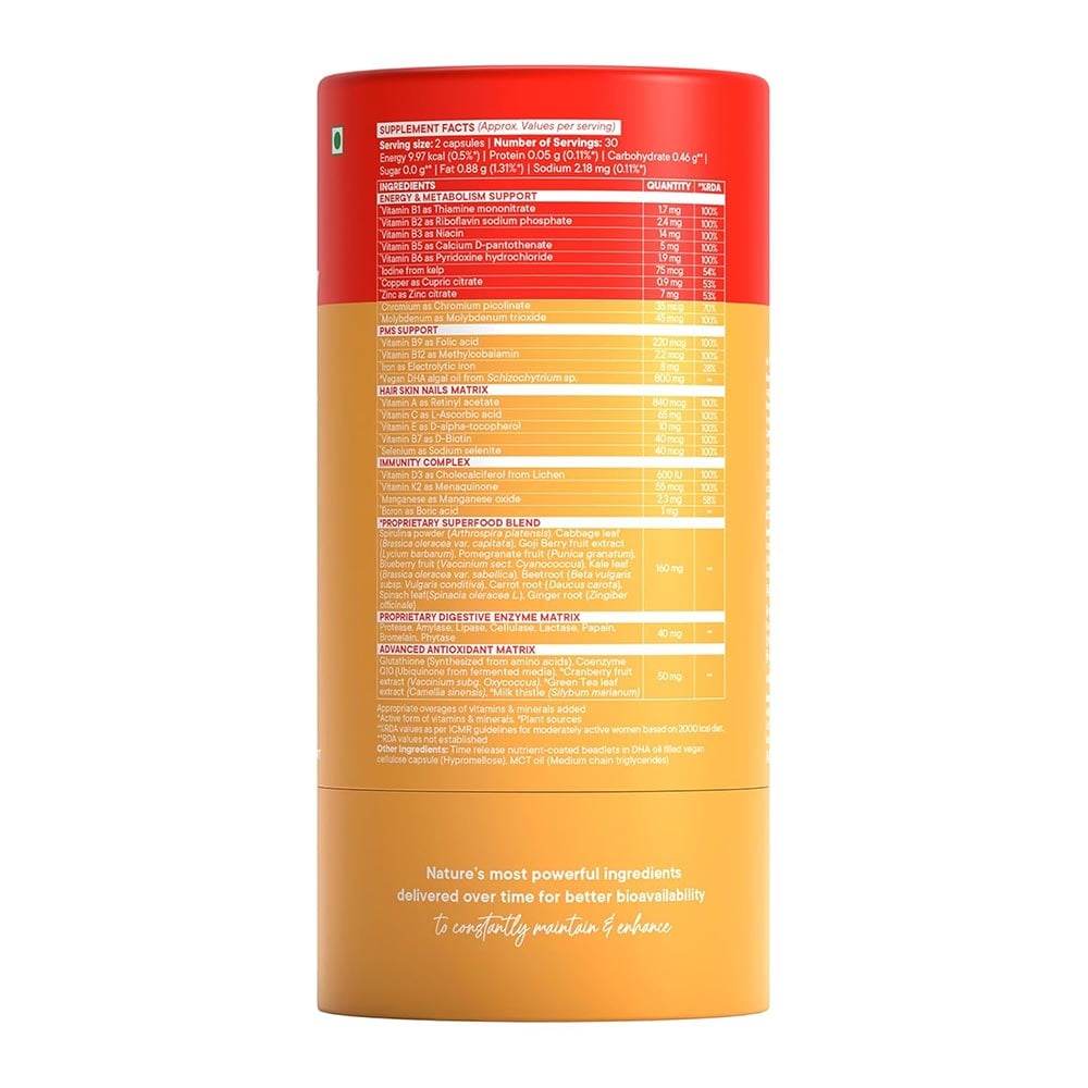 2 - Wellbeing Nutrition Slow Multi + Omega for Her,  60 capsules  Unflavoured 