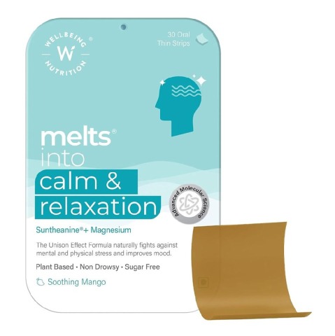 1 - Wellbeing Nutrition Melts Calm & Relaxation Soothing Mango,  30 Piece(s)/Pack 