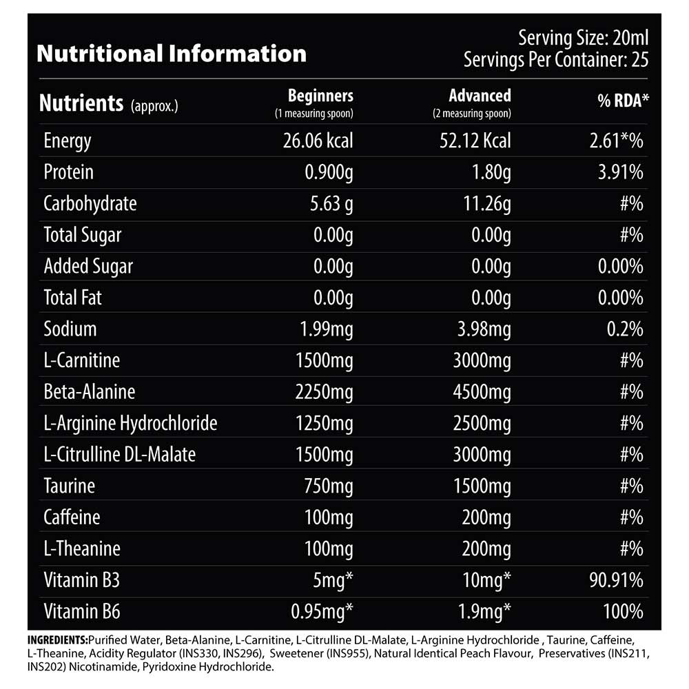 3 - QNT Carnipump Ripping Pre-workout,  500 ml  Peach 