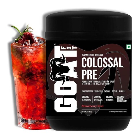 1 - G.O.A.T Fit Colossal Pre Advanced Pre Workout,  0.39 lb  Strawberry Kiwi 