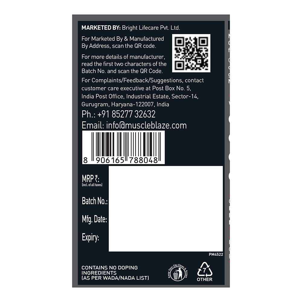 1 - MuscleBlaze Creatine Monohydrate CreAMP,  Candy Rush  0.61 lb 