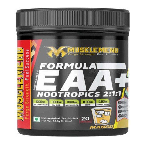 1 - Musclemend Formula EAA + Nootropics 2:1:1,  Mango  0.22 lb  20 Servings 