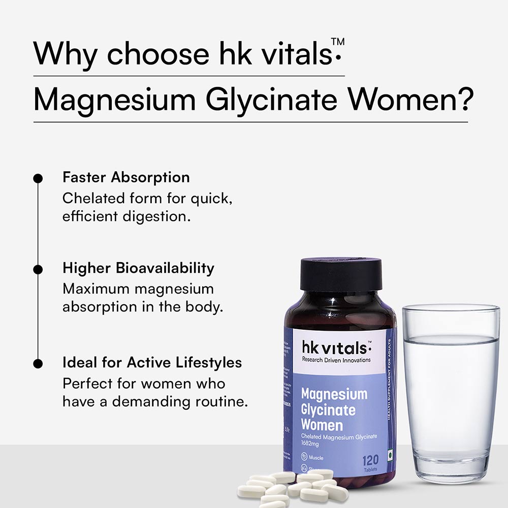 6 - HK Vitals Magnesium Glycinate,  Women  120 tablet(s)