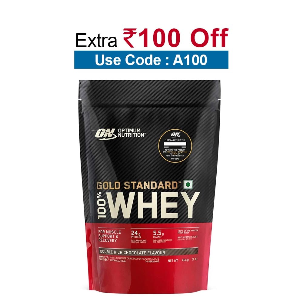 ON (Optimum Nutrition) Gold Standard 100% Whey Protein, 1 lb Double Rich Chocolate
