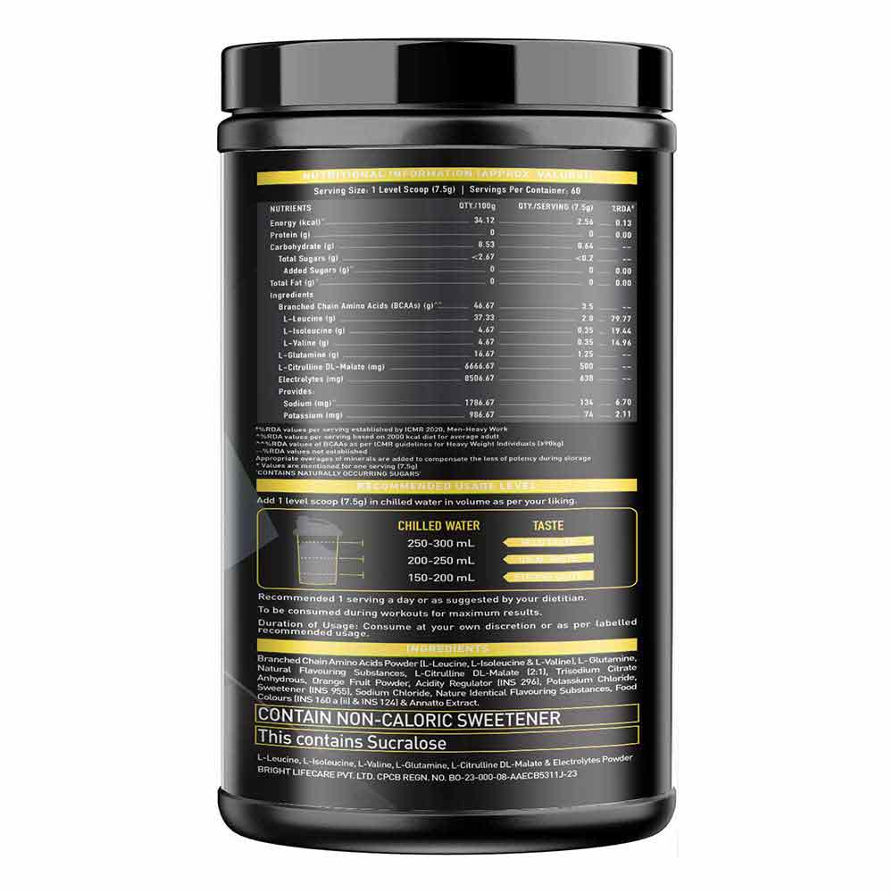 4 - MuscleBlaze BCAA Gold 8:1:1, 0.99 lb 30 Servings Green Apple
