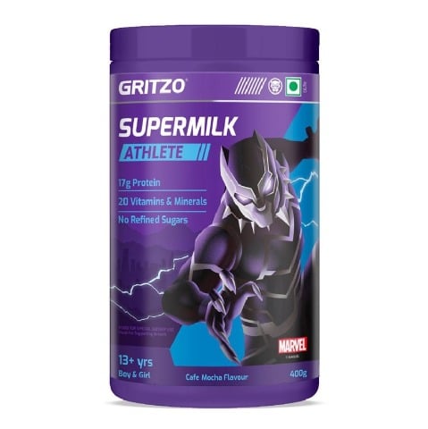 2 - Supermilk Gritzo Athlete for 13+ Years,  400 g  Cafe Mocha (Black Panther) 