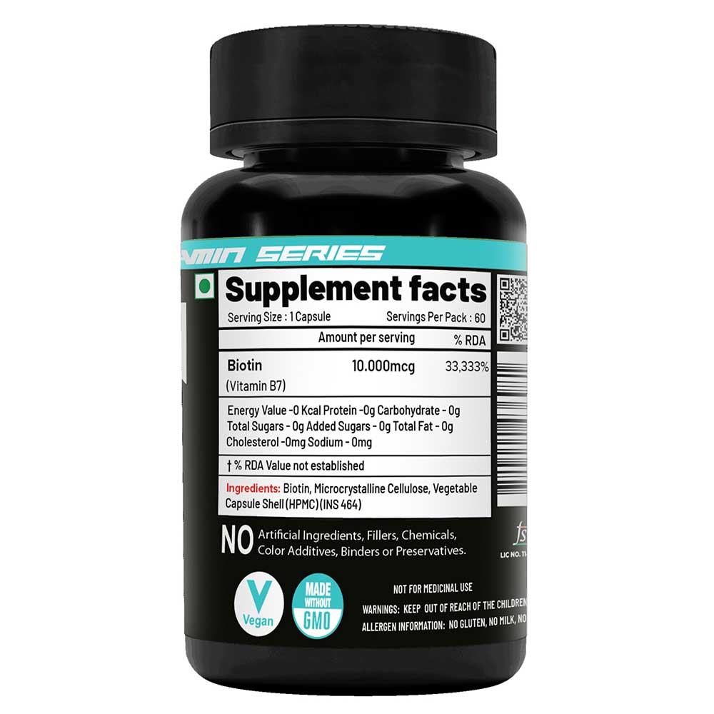 4 - NutriJa Biotin 10000mcg,  60 capsules  Unflavoured 