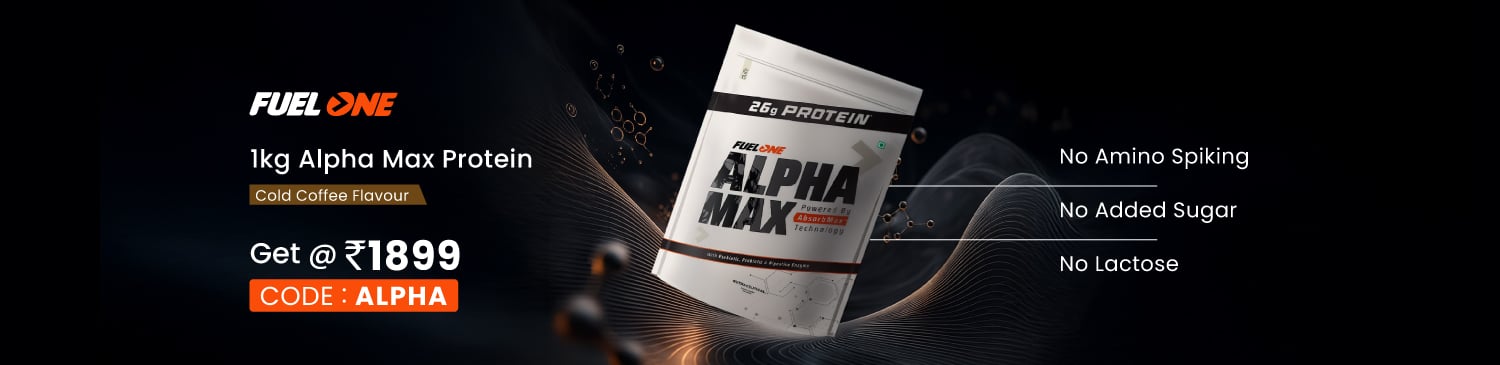 Fuel One Alpha Max Protein, 1 kg (2.2 lb), Cold Coffee | Get @ 1899 | ALPHA
