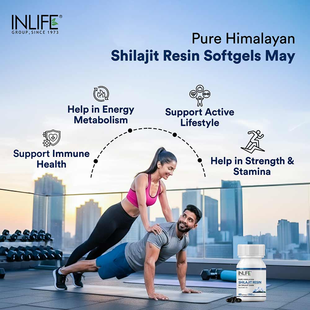 4 - INLIFE Pure Himalayan Shilajit Resin,  60 softgels 