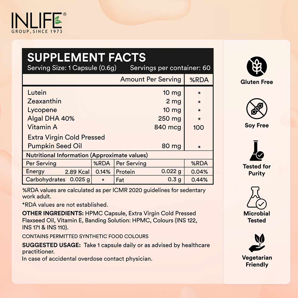 4 - INLIFE Lutein Zeaxanthin,  60 veggie capsule(s) 