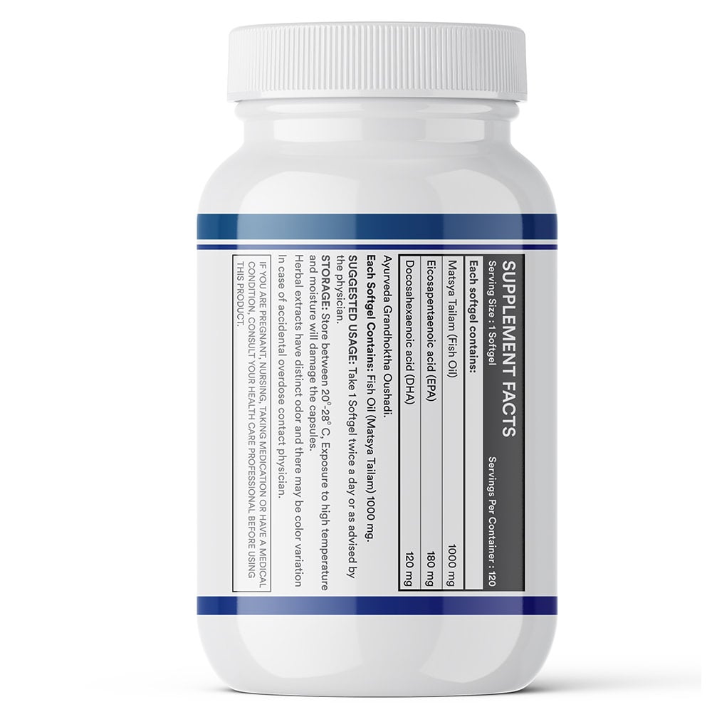 8 - INLIFE Fish Oil Omega 3 1000mg,  120 softgels 