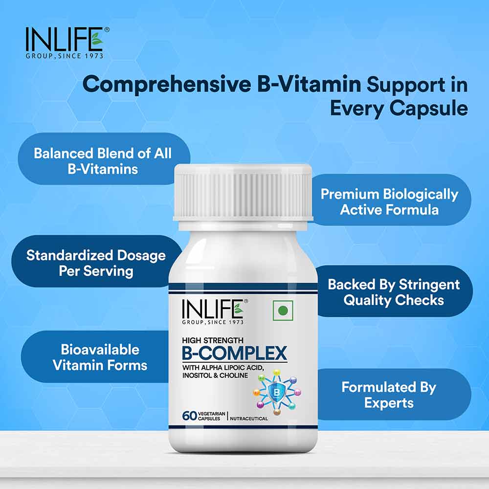 5 - INLIFE High Strength B-Complex,  60 veggie capsule(s)  Unflavoured 