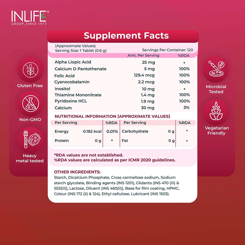 6 - INLIFE Vitamin B12,  120 tablet(s)  Unflavoured 