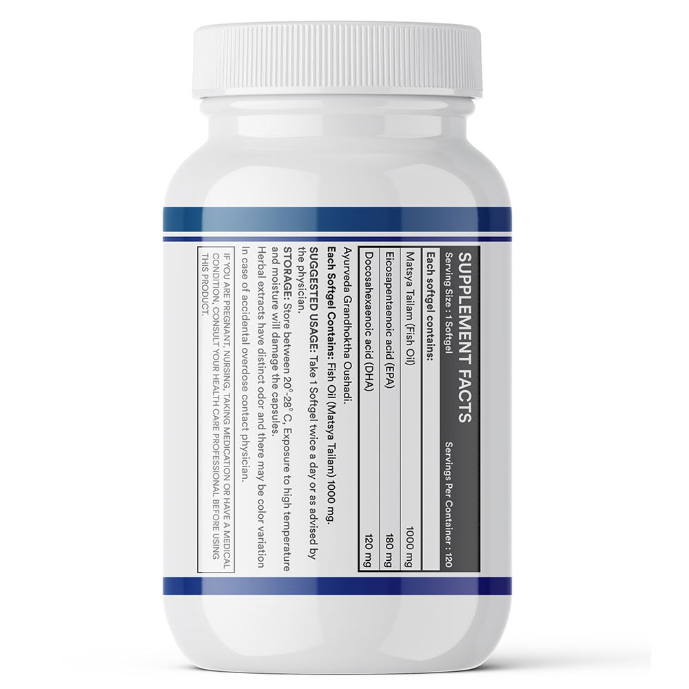 3 - INLIFE Fish Oil Matsya Tailam,  60 softgels 