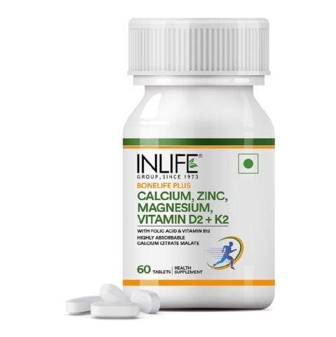 1 - INLIFE Calcium Zinc Magnesium Vitamin D+K2,  60 tablet(s)  Unflavoured 