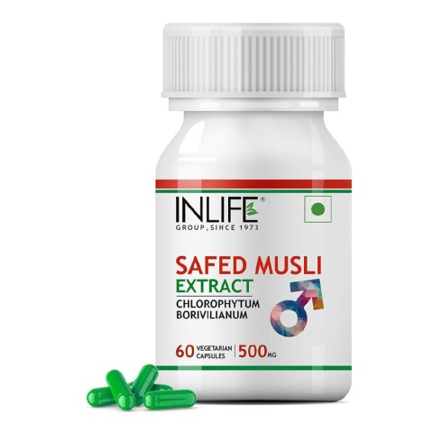 1 - INLIFE Safed Musli Extract 500 mg,  60 veggie capsule(s) 