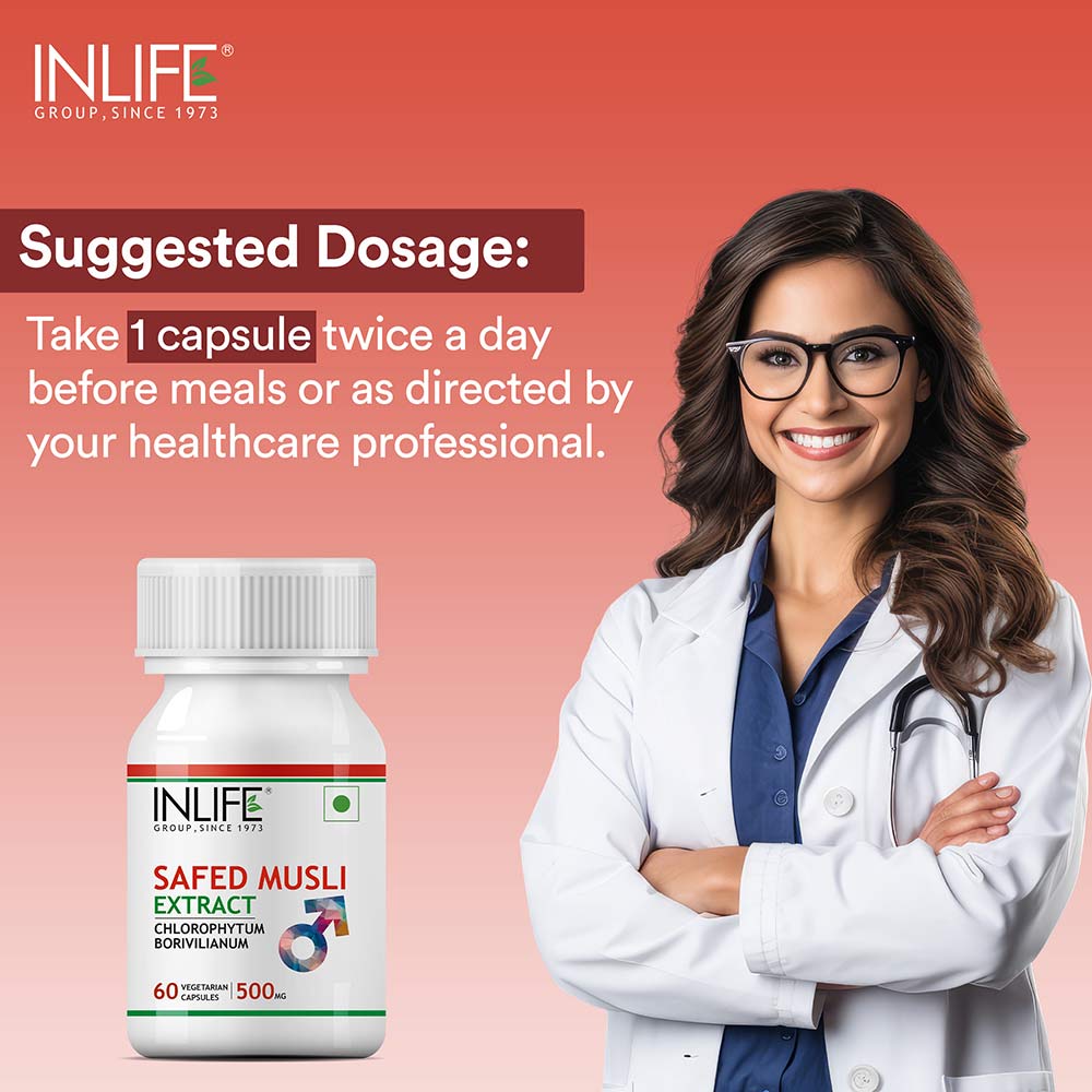 5 - INLIFE Safed Musli Extract 500 mg,  60 veggie capsule(s) 
