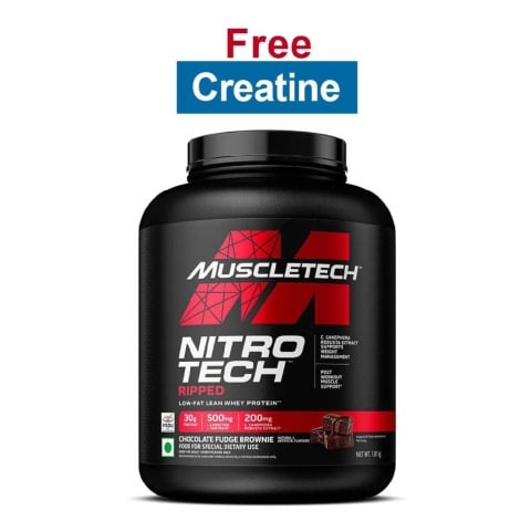 MuscleTech Performance Series NitroTech Ripped,  4 lb  Chocolate Fudge Brownie - India 