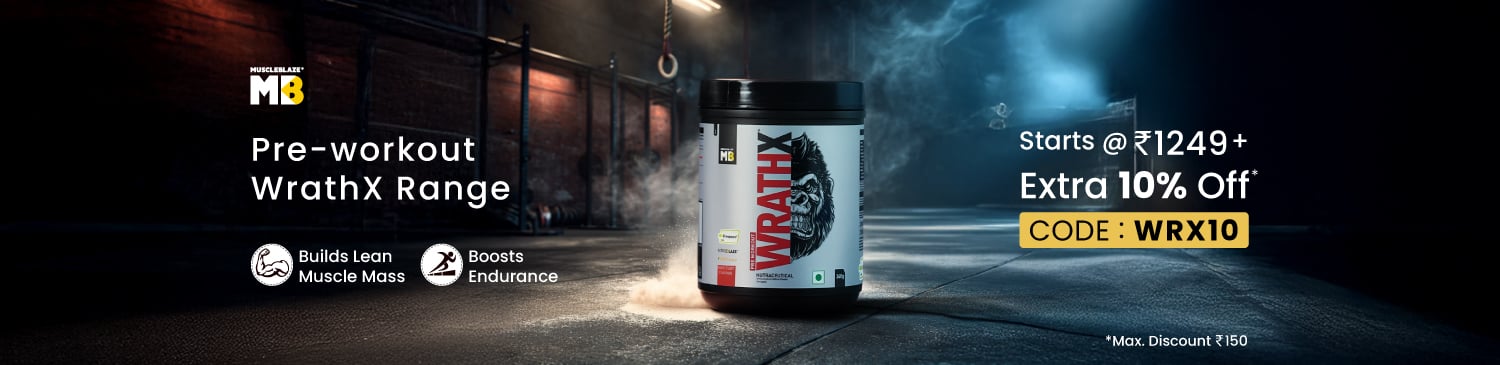 Pre workout wrathx Range | Starts @ 1249 + Extra 10% Off | WRX10 | Cap 150