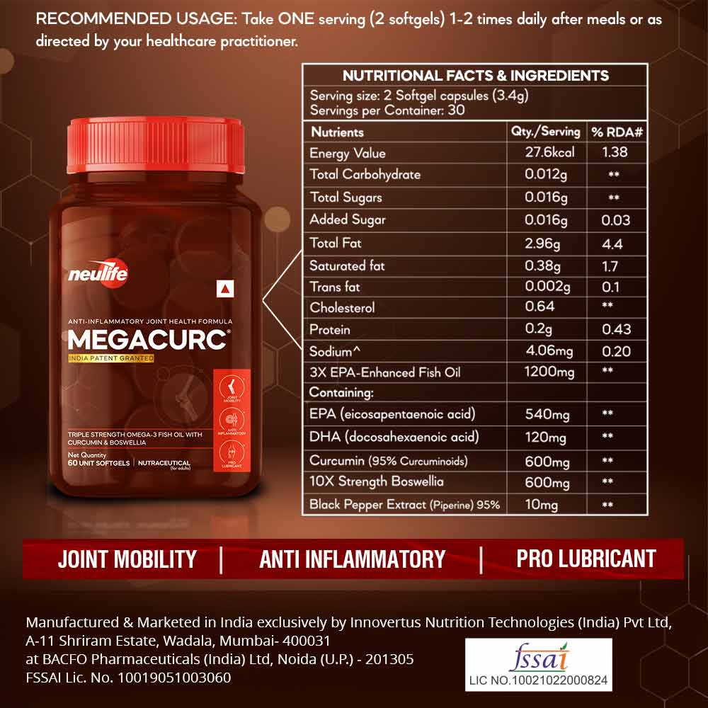 3 - Neulife Megacurc,  60 softgels 
