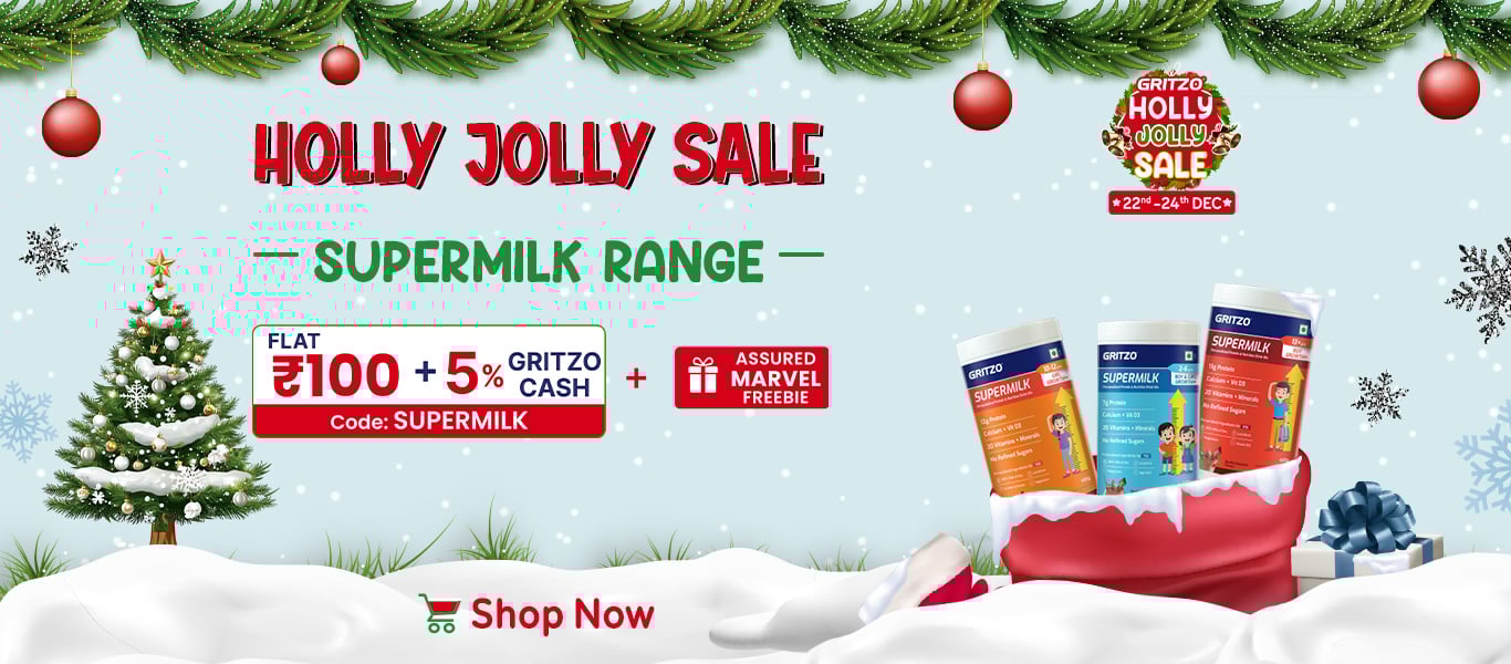 Flat Rs. 100 Off + Freebie on Supermilk Range