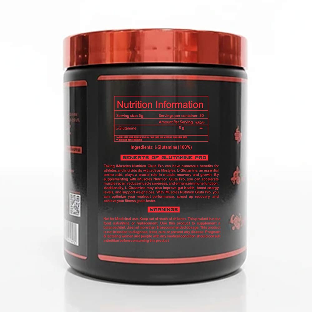 3 - iMuscles Nutrition Gluta Pro L-Glutamine,  0.55 lb  Unflavoured 