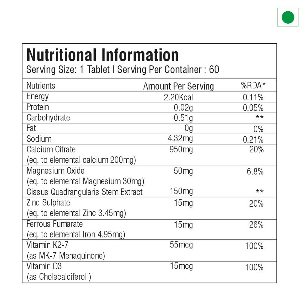 3 - iMuscles Nutrition Calcium Magnesium & Zinc with Vitamin D3,  60 tablet(s)  Unflavoured 