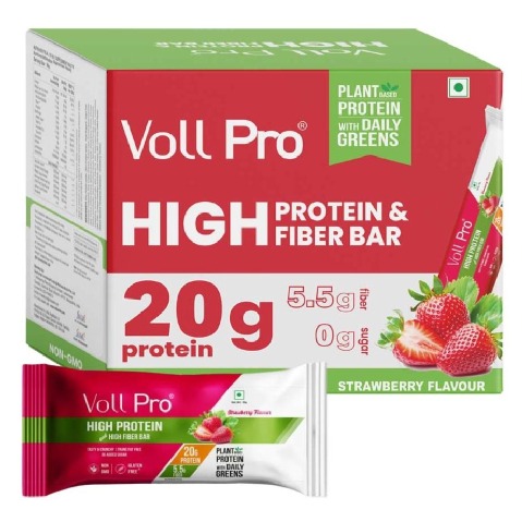 1 - Voll Sante Voll Pro High Protein & Fiber Bar,  6 bar(s)  Strawberry (20g Protein) 
