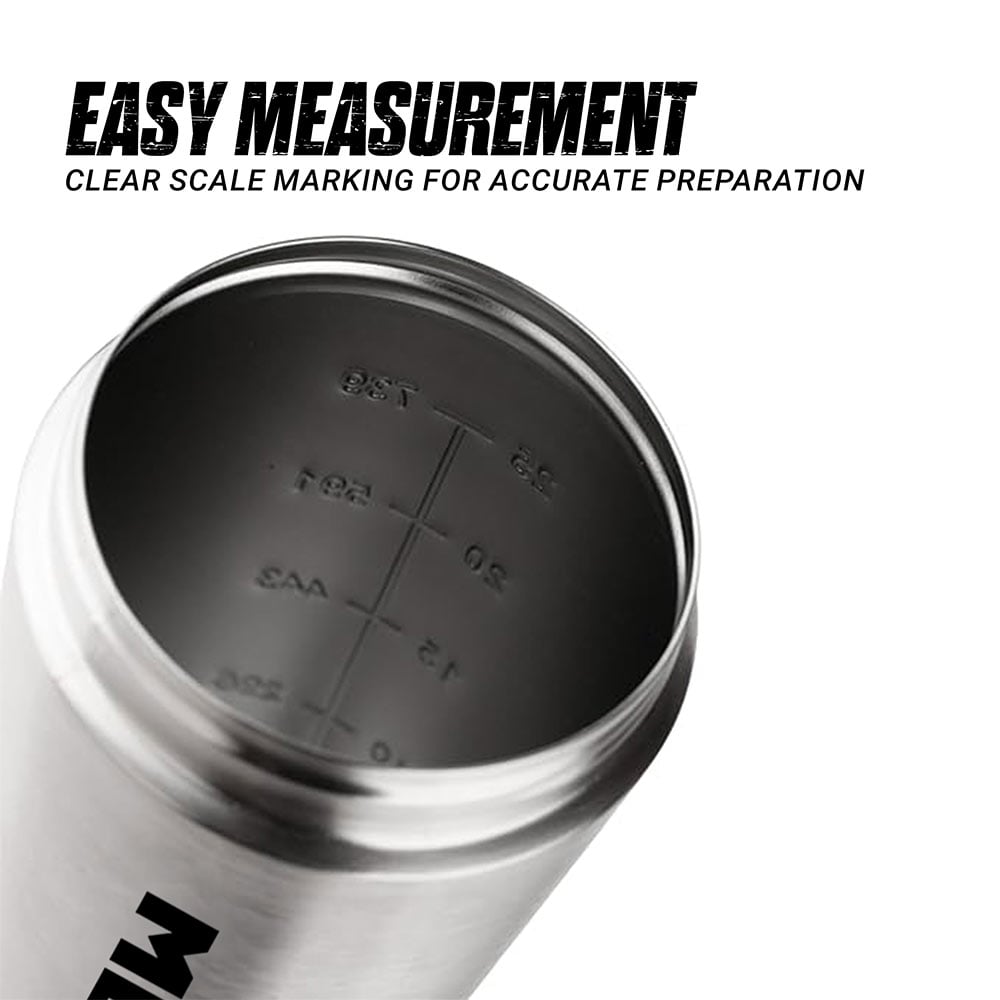 4 - MuscleBlaze Gym Steel Shaker,  Silver  700 ml 