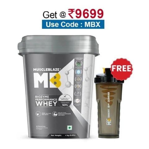 MuscleBlaze Biozyme Performance Whey,  8.8 lb  Rich Chocolate 