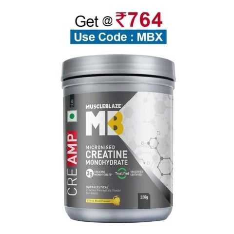 MuscleBlaze Creatine Monohydrate CreAMP,  Citrus Blast  0.71 lb 