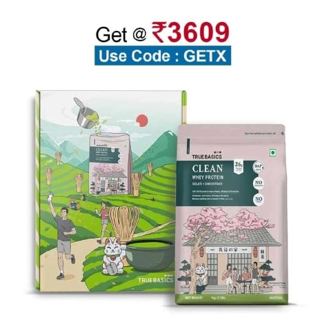 TrueBasics Clean Whey Protein (Isolate + Concentrate),  2.2 lb  Matcha 