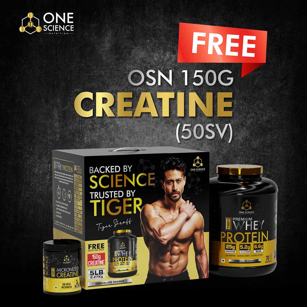 3 - One Science 100% Premium Whey Protein, 5 lb Chocolate Coconut - with Free 150g Creatine